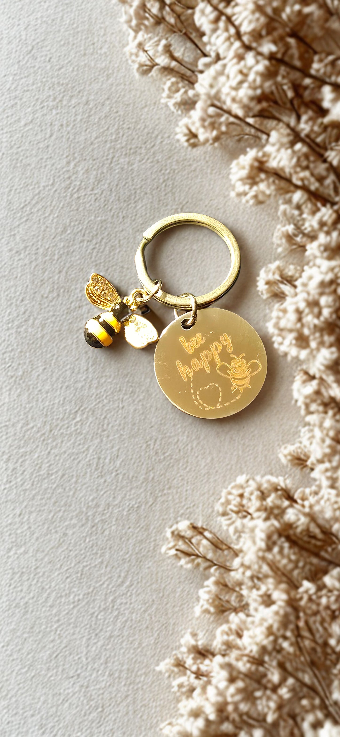 'Bee Happy' Keyring