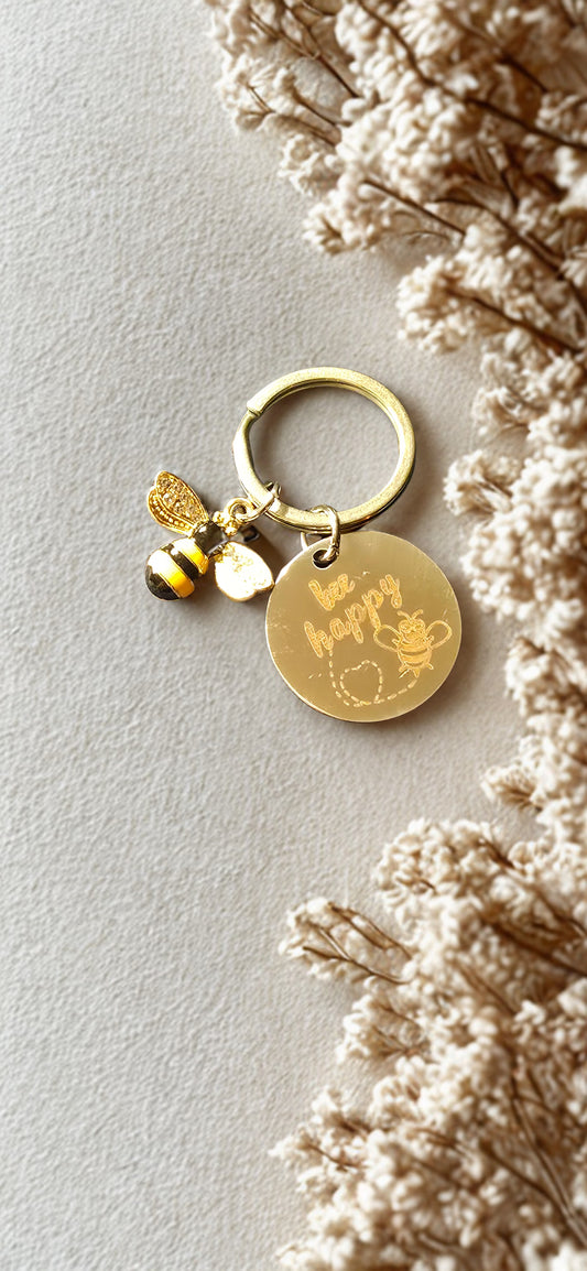 'Bee Happy' Keyring