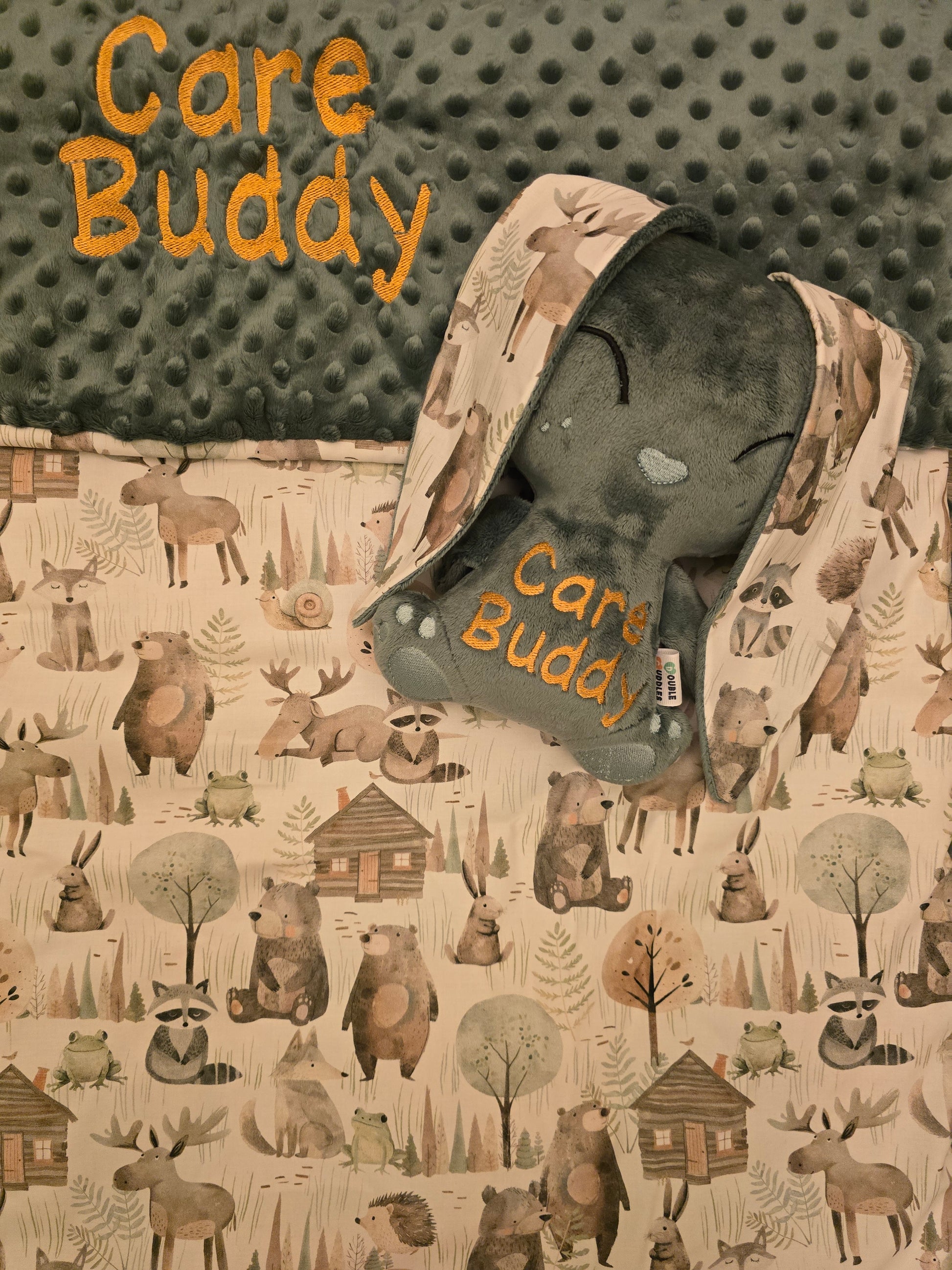 ‘Care Buddy’ Bunny – Handmade with Love in Co. Kerry, the ‘Care Buddy’ has a smooth velvety texture yet feels strong enough that you believe he will Protect and Care for you, satisfying sensory needs. Everyone needs a ‘Care Buddy’. Big enough to Hug and Small enough to carry everywhere with You.

‘Care Buddy’ Blanket – Handmade with Love in Co. Kerry, this blanket is so  Cozy and perfect for a Child with sensory needs to provide comfort and calm. It is a double sided reversible blanket size 100 x 76 cm. Per