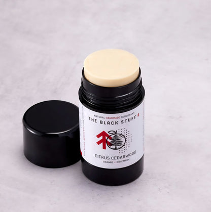 The Black Stuff natural handmade deodrant for men, made in Dublin, Ireland